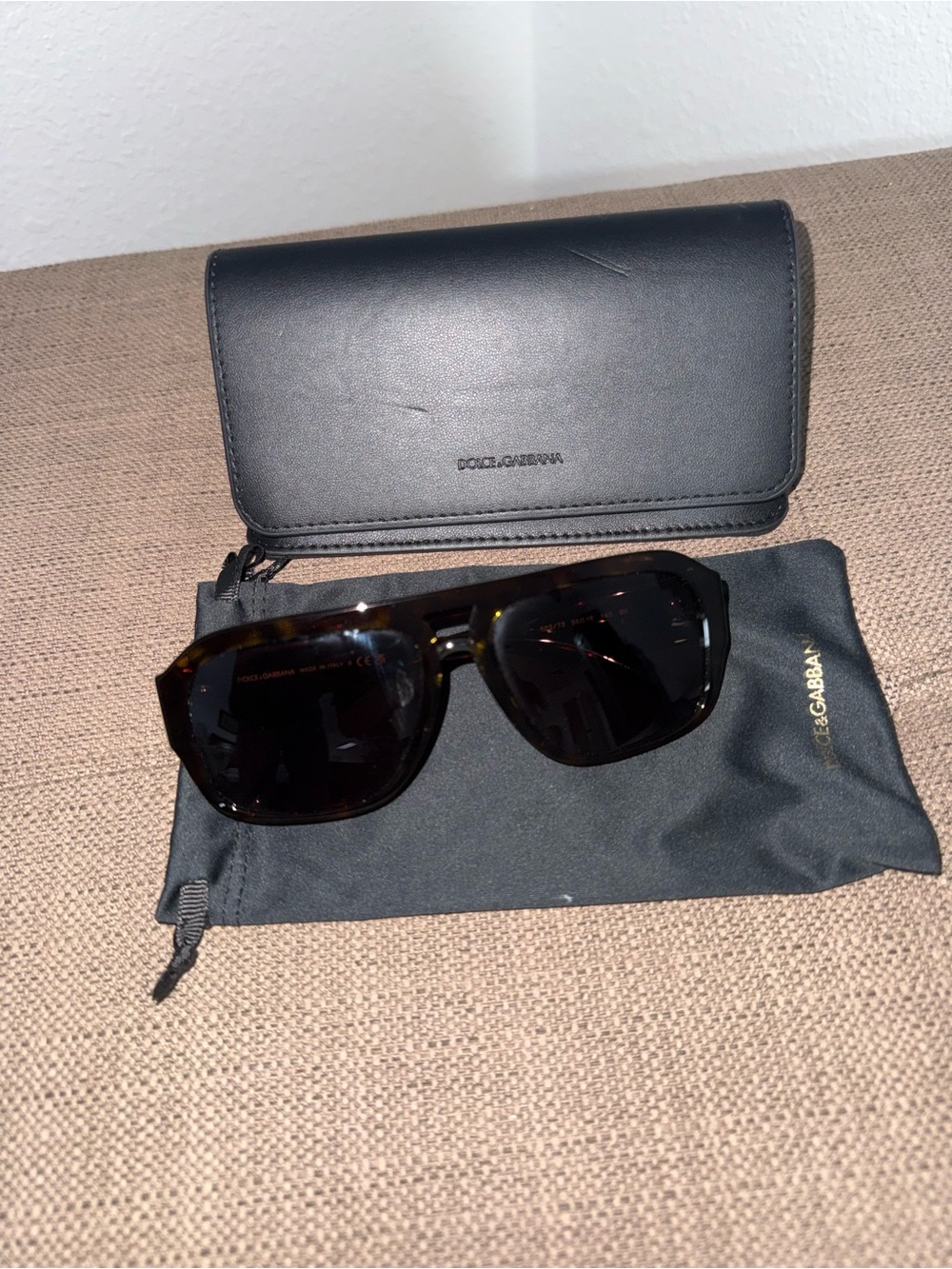 Dolce & Gabbana Men’s Tortoiseshell Sunglasses - Brown & Black